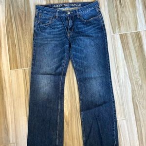 American Eagle Mens 32x30 Bootcut Dark Wash Jeans Excellent Condition